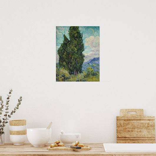 Vincent van Gogh - Cypresses Poster (Küche)