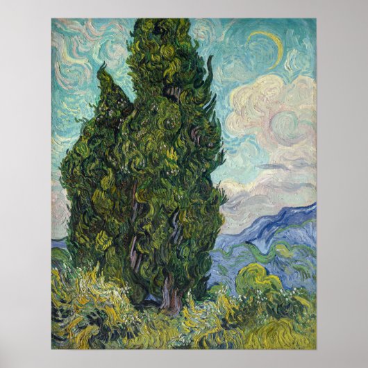 Vincent van Gogh - Cypresses Poster (Vorne)