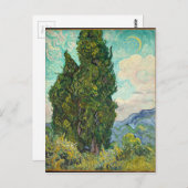 Vincent Van Gogh Cypresses Postkarte (Vorne/Hinten)