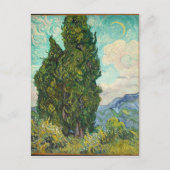Vincent Van Gogh Cypresses Postkarte (Vorderseite)