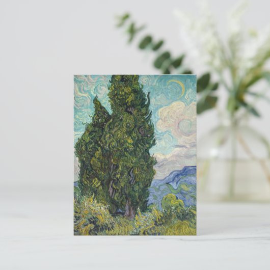 Vincent van Gogh - Cypresses Postkarte (Stehend Vorderseite)