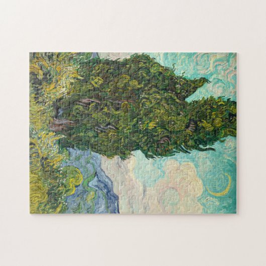 Vincent Van Gogh Cypresses Puzzle (Horizontal)