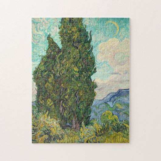 Vincent Van Gogh Cypresses Puzzle (Vertikal)