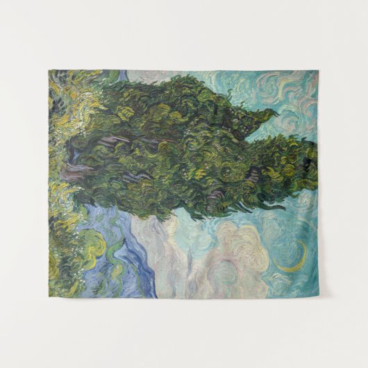 Vincent van Gogh - Cypresses Wandteppich (Vorderseite (Horizontal))