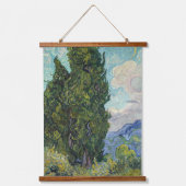 Vincent van Gogh - Cypresses Wandteppich Mit Holzrahmen (Vorderseite)