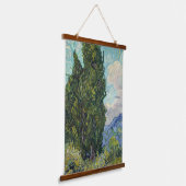 Vincent van Gogh - Cypresses Wandteppich Mit Holzrahmen (Gewinkelt)