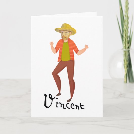 Vincent Van Gogh Dancing Dankeskarte (Vorderseite)