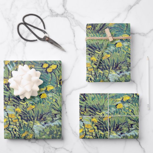 Vincent van Gogh Dandelion Poster Geschenkpapier Set (Vorderseite)