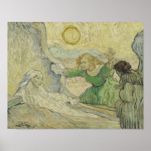 Vincent van Gogh - Das Aufziehen von Lazarus Poster (Vorne)