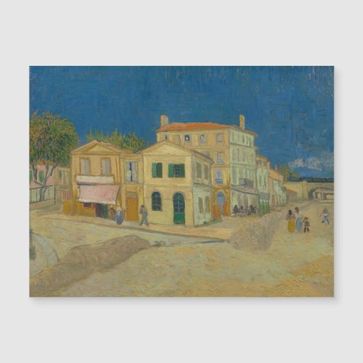 Vincent Van Gogh, das gelbe Haus, die Straße Magneteinladung (Vorderseite)