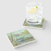 Vincent van Gogh |, das im Früjahr fischt Steinuntersetzer (Seitenansicht)
