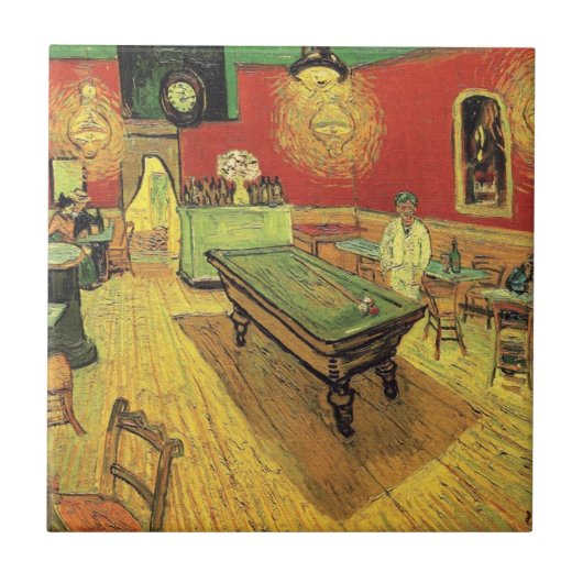 Vincent Van Gogh - Das Nachtcafé Fine Art Fliese (Vorderseite)