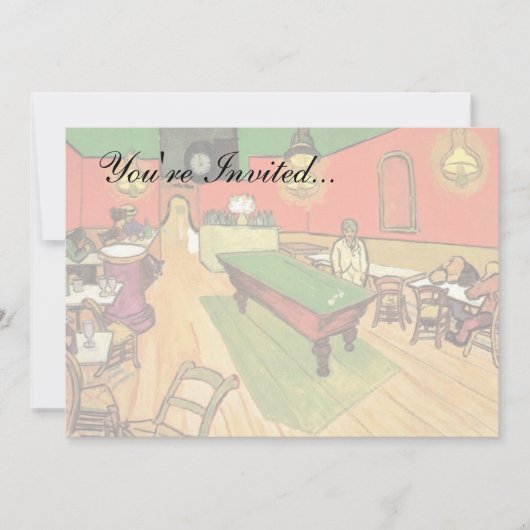 Vincent Van Gogh - Das Nachtcafé in Arles Einladung (Vorderseite)