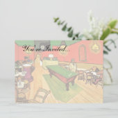 Vincent Van Gogh - Das Nachtcafé in Arles Einladung (Stehend Vorderseite)