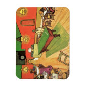 Vincent Van Gogh - Das Nachtcafé in Arles Magnet (Vertikal)