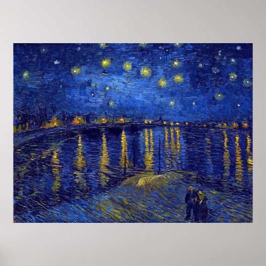 Vincent Van Gogh, Das Sternennacht-Gemälde Poster (Vorne)