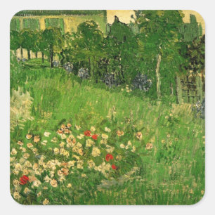 Vincent van Gogh - Daubigny's Garden Quadratischer Aufkleber