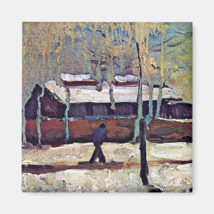 Vincent Van Gogh - Der alte Bahnhof in Eindhoven Magnet