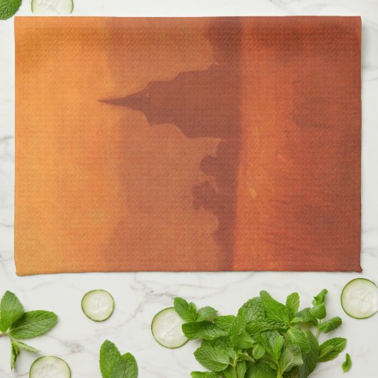 Vincent van Gogh - Der alte Turm im Feld Geschirrtuch (Gefaltet)