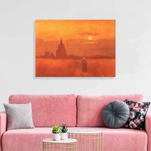 Vincent van Gogh - Der alte Turm im Feld Leinwanddruck (Insitu (Wohnzimmer))