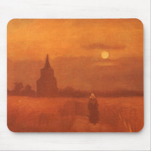 Vincent van Gogh - Der alte Turm im Feld Mousepad