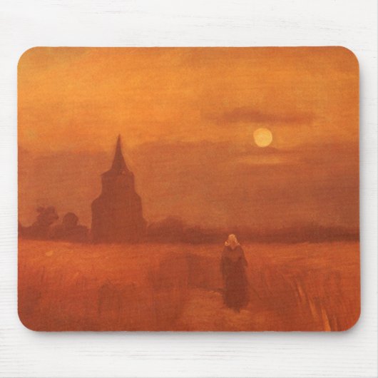 Vincent van Gogh - Der alte Turm im Feld Mousepad (Vorne)