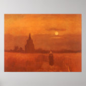 Vincent van Gogh - Der alte Turm im Feld Poster (Vorne)