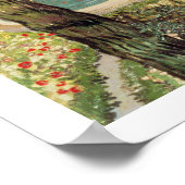 Vincent van Gogh | Der Asylgarten in Arles Poster (Ecke)