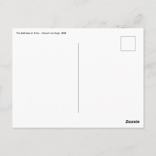 Vincent van Gogh - Der Ballroom in Arles Postkarte (Rückseite)
