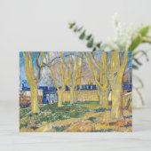 Vincent van Gogh - Der blaue Zug Dankeskarte (Stehend Vorderseite)