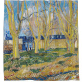 Vincent van Gogh - Der blaue Zug Duschvorhang (Vorderseite)