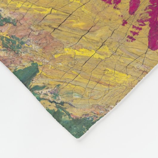 Vincent van Gogh - Der blaue Zug Fleecedecke (Ecke)