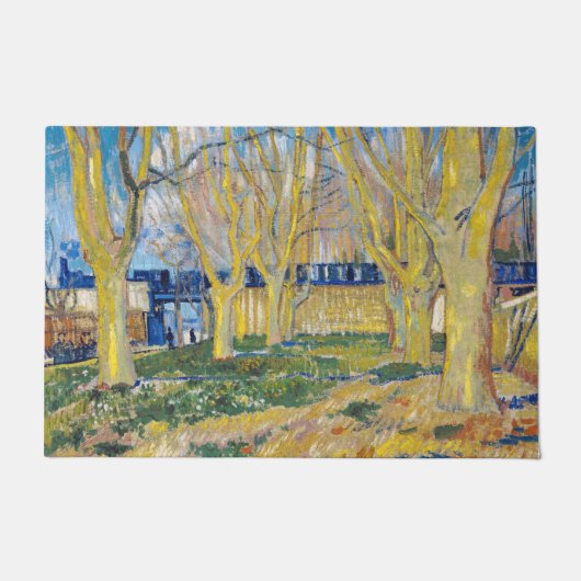 Vincent van Gogh - Der blaue Zug Fußmatte (Vorderseite)