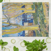 Vincent van Gogh - Der blaue Zug Geschirrtuch (Gefaltet)