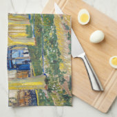 Vincent van Gogh - Der blaue Zug Geschirrtuch (Viertel Falte)