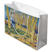 Vincent van Gogh - Der blaue Zug Große Geschenktüte (Rückseite Schrägansicht)