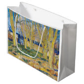 Vincent van Gogh - Der blaue Zug Große Geschenktüte (Vorderseite Schrägansicht)