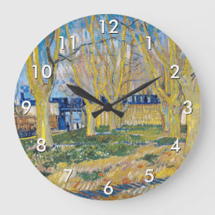 Vincent van Gogh - Der blaue Zug Große Wanduhr