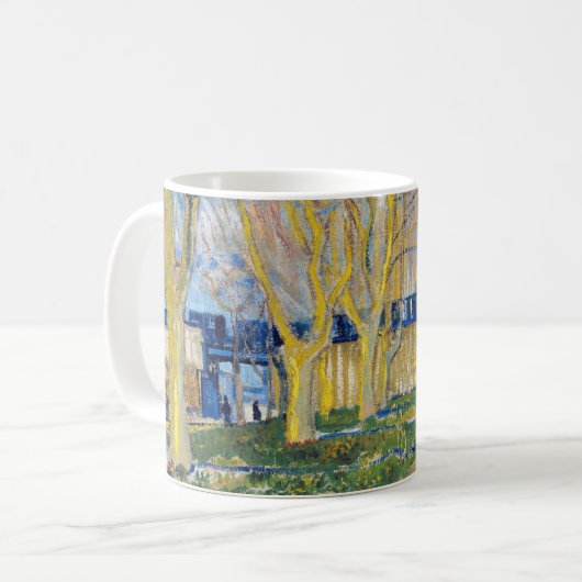 Vincent van Gogh - Der blaue Zug Kaffeetasse (Vorderseite Links)