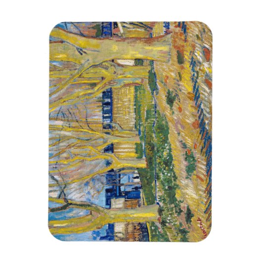 Vincent van Gogh - Der blaue Zug Magnet (Vertikal)