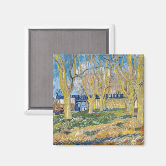 Vincent van Gogh - Der blaue Zug Magnet (Vorderseite/Rückseite)