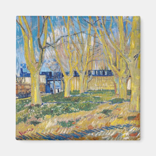 Vincent van Gogh - Der blaue Zug Magnet (Vorne)