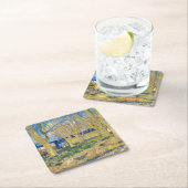 Vincent van Gogh - Der blaue Zug Rechteckiger Pappuntersetzer (Vor Ort)