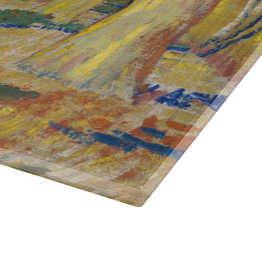 Vincent van Gogh - Der blaue Zug Schneidebrett (Ecke)