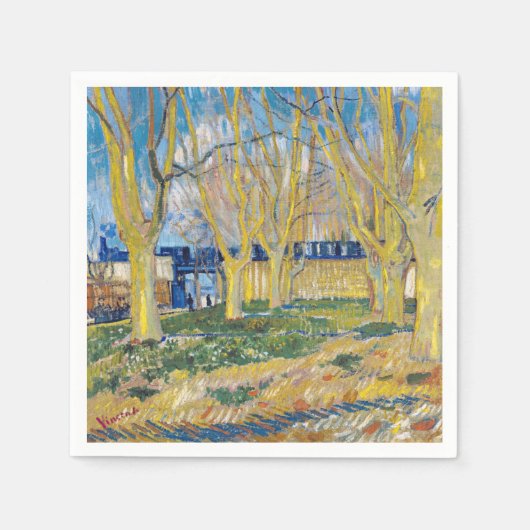 Vincent van Gogh - Der blaue Zug Serviette (Vorderseite)