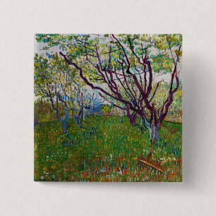 Vincent van Gogh - Der blühende Obstgarten Button
