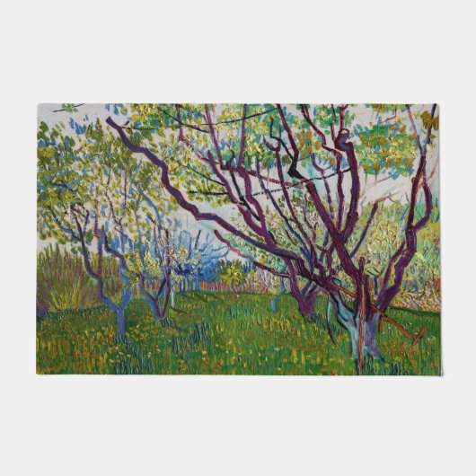 Vincent van Gogh - Der blühende Obstgarten Fußmatte (Vorderseite)