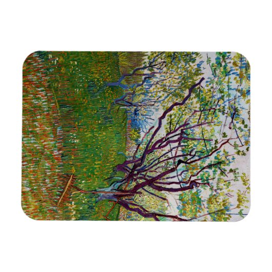 Vincent van Gogh - Der blühende Obstgarten Magnet (Horizontal)