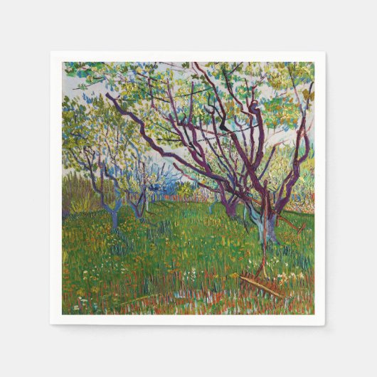 Vincent van Gogh - Der blühende Obstgarten Serviette (Vorderseite)