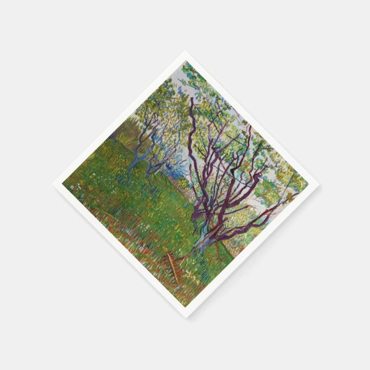 Vincent van Gogh - Der blühende Obstgarten Serviette (Ecke)